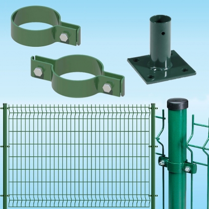KIT per recinzione a pannelli plastificati modulari con sistema a tassellare