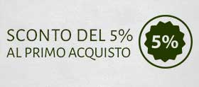 Sconto del 5% sul primo acquisto